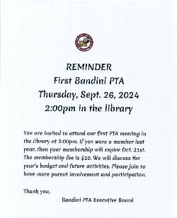 PTA Meeting Parent Flier